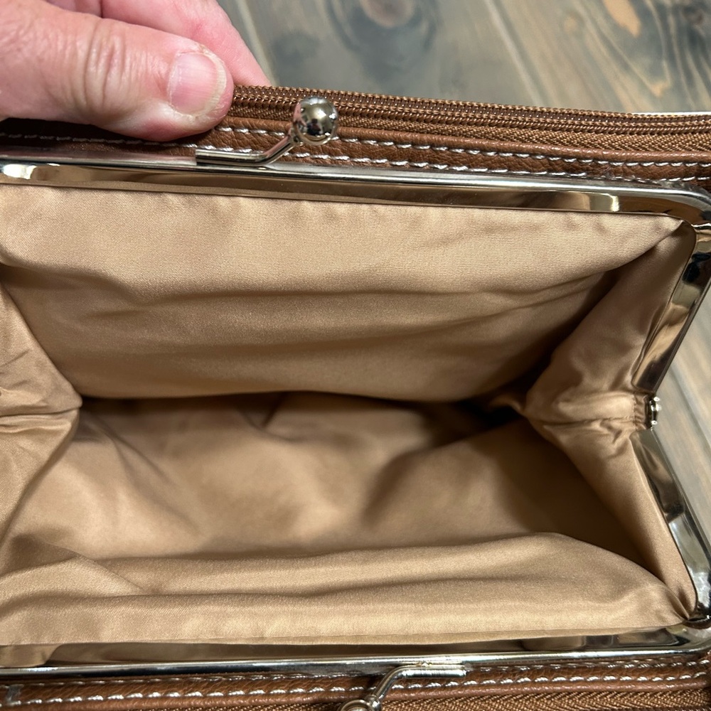 White and beige Crossbody handbag by NineWest - Picture 9 of 12